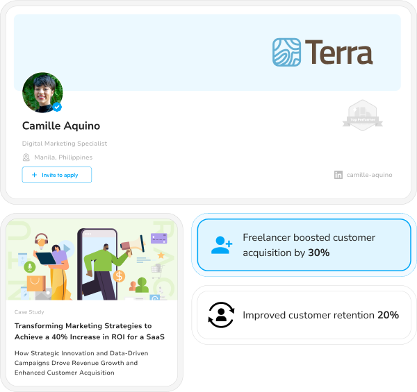 Find talent interface