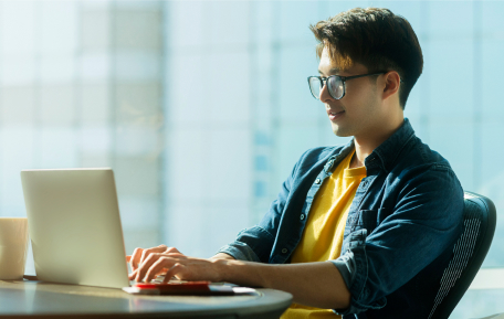 Freelancer in workspace